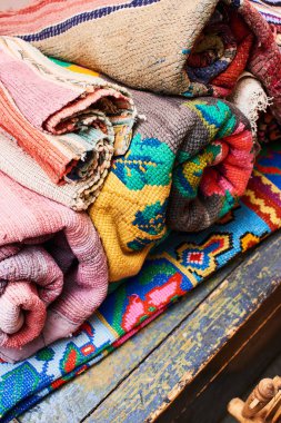 rulo renkli el yapımı Tekstil, yakın çekim