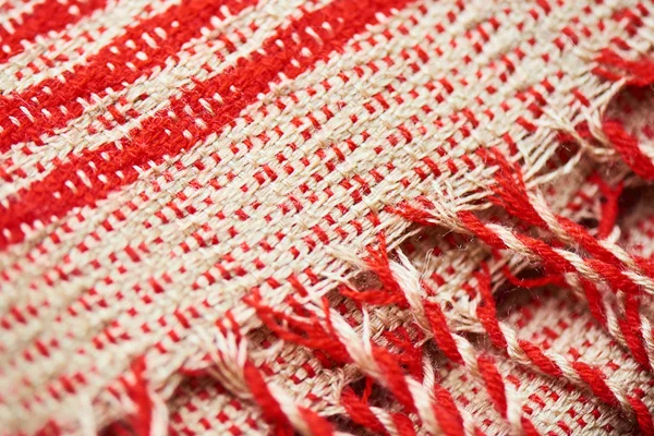 Decorativo Colorido Têxtil Artesanal Close — Fotografia de Stock
