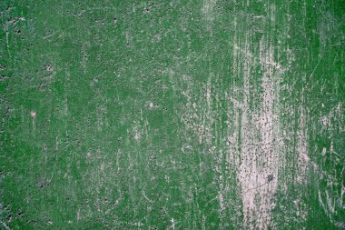 Eski beton yeşil duvar boya çizik ile 