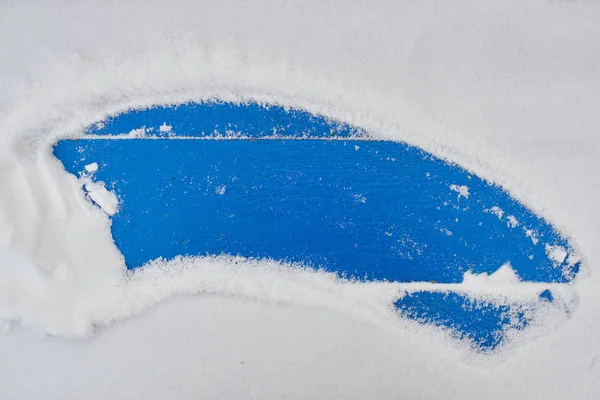 Beyaz Kar Altında Soyut Mavi Doku — Stok fotoğraf