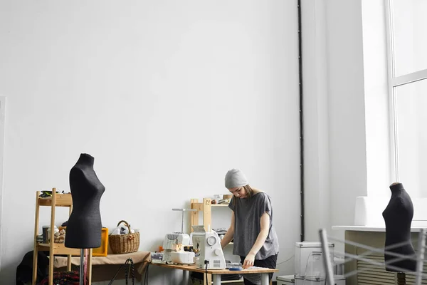 Concentrated Seamstress Putting Textile Table Measuring Tape Creation  Clothes Atelier Stock Photo by ©amixstudio 201120288