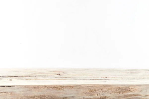 Деревянная Полка Белой Стене Интерьер Дома — стоковое фото