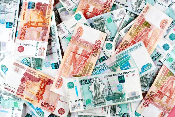 Rubles Background Paper Russian Money — Stock Photo, Image