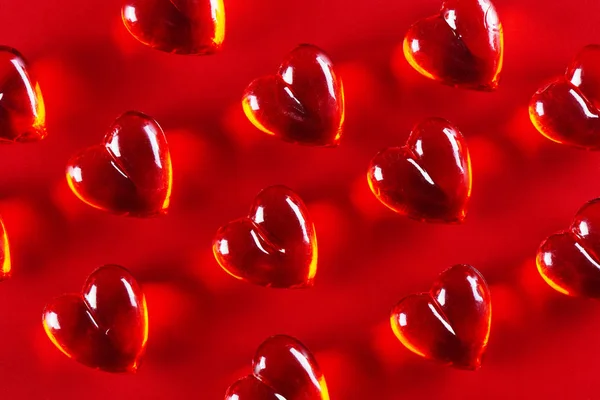 Pirulito Coração Vermelho Copiar Passado — Fotografia de Stock