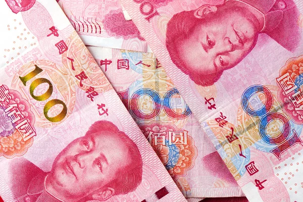 Hög Med Rmb Sedlar Kinesiska Yuan Pengar — Stockfoto