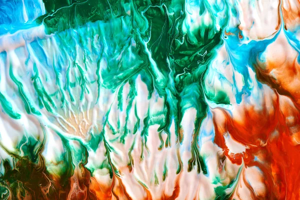 Bunte Flüssige Kunst Hintergrund Kontrastierende Mischung Flüssigen Farben Abstrakte Meerjungfrau — Stockfoto