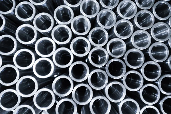 Factory Manufacture Metal Parts Pipes Spares Close — Stock Photo, Image