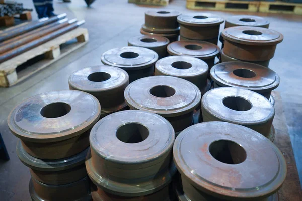 Fabryka Produkcji Części Metalowych Rur Części Zamiennych Bliska — Zdjęcie stockowe