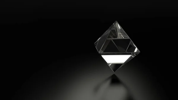Diamond macro on black background
