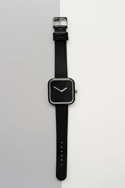 Primer Plano Los Relojes Pulsera Negro Para Fondo —  Fotos de Stock