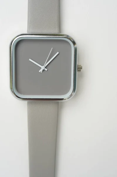 Nahaufnahme Von Grauen Armbanduhren Als Hintergrund — Stockfoto