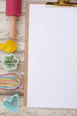 Arkaplan için mutfak gereçlerini ve yemek pişirme konseptini kapat