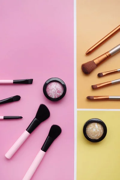 Colección Maquillaje Cosméticos Productos Belleza Arreglados — Foto de Stock