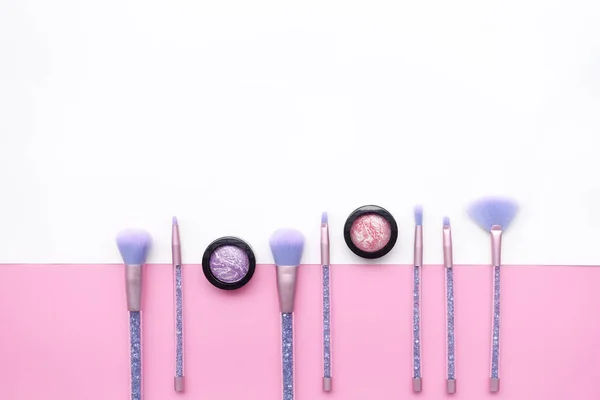 Colección Maquillaje Cosméticos Productos Belleza Arreglados — Foto de Stock