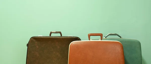 Arka plan için seyahat için Vintage çanta