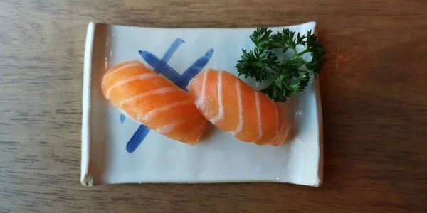 Sushi Salmón Comida Japonesa —  Fotos de Stock