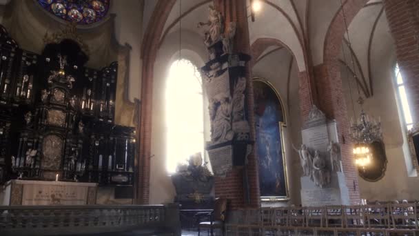 Estocolmo Suécia Julho 2018 Storkyrkan Church Interior Estocolmo Igreja Storkyrkan — Vídeo de Stock