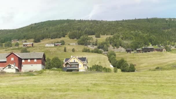 Casas Campo Bonitas Este Campo Está Localizado Fora Estocolmo Suécia — Vídeo de Stock