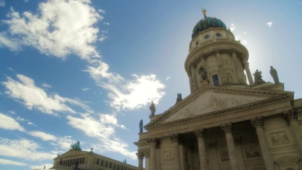 Katedra Francuska Berlinie Franzsischer Dom Lub Francuski Katedra Berlinie — Wideo stockowe