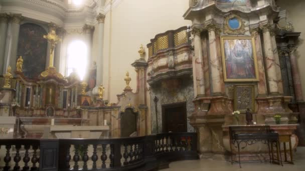 Vilnius Lituanie Juillet 2018 Chaire Église Catholique Toussaint Cette Photo — Video