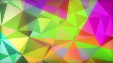 Renkli Üçgen Fraktal Arkaplan Canlandırması