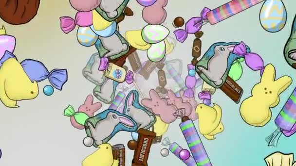 Animated Candy Backdrop Hand Drawn Photoshop Animated Effects Perfect Any — Stock Video