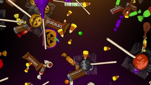 Animated Candy Backdrop Hand Drawn Photoshop Animated Effects Perfect Any — Stock Video