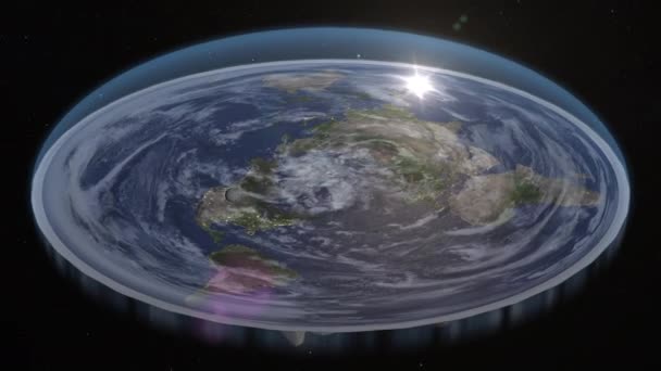 Flat Earth Society Growing Movement Believes Earth Flat Diagram Illustrates — Stock Video