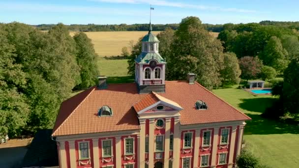 Mariedals Slott Byggdes 1666 Sverige Här Bodde Den Berömde Vetenskapsmannen — Stockvideo