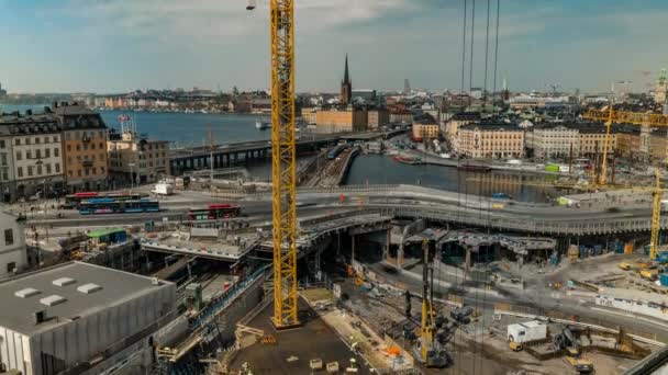 Stockholm Švédsko Krásné Starobylé Město Bohatou Kulturou Jedinečnou Klasickou Architekturou — Stock video