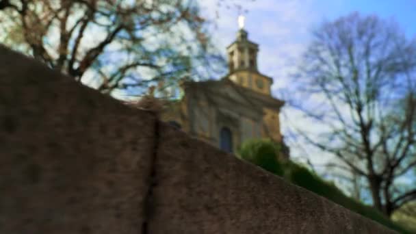 Mary Magdalena Kyrka Vackraste Kyrkorna Stockholm — Stockvideo