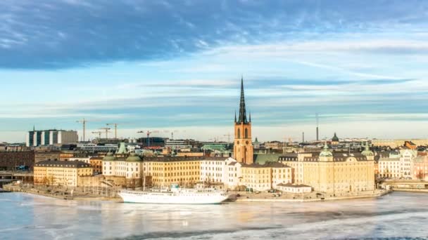 Stockholm Sverige Otroligt Gammal Och Vacker Stad Raw Timelapse Med — Stockvideo