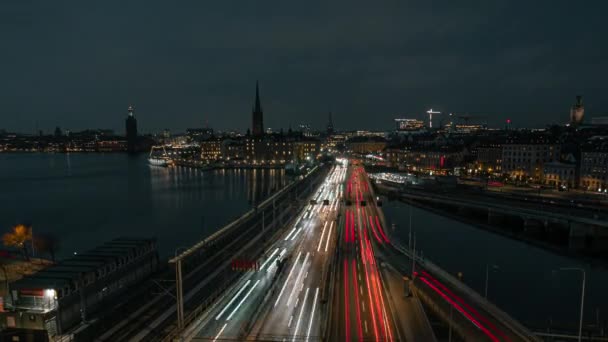 Stockholm Švédsko Krásné Starobylé Město Bohatou Kulturou Jedinečnou Klasickou Architekturou — Stock video