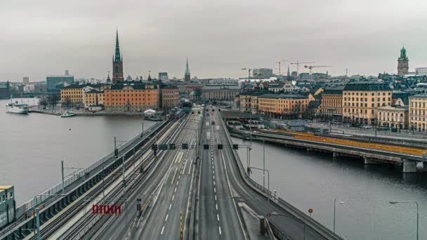 Стокгольм Швеция Красивый Древний Город Богатой Культурой Уникальной Классической Архитектурой — стоковое видео