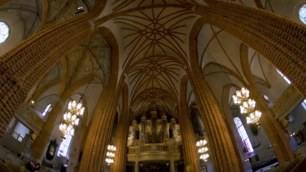 Kościół Storkyrkan Wyspie Gamla Stan Starym Mieście Sztokholm Szwecja Jest — Wideo stockowe