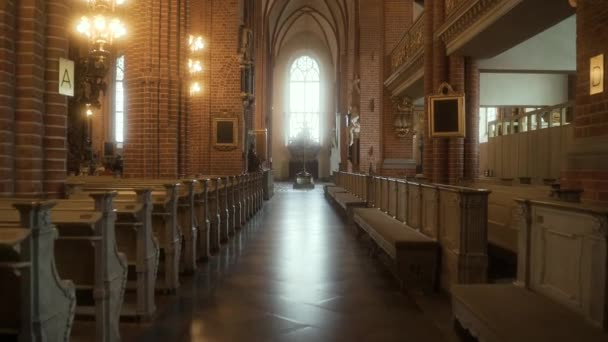 Église Storkyrkan Sur Île Gamla Stan Dans Vieille Ville Stockholm — Video