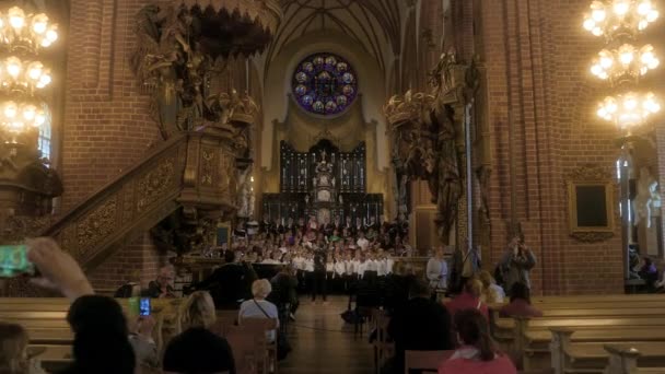 Iglesia Storkyrkan Gamla Stan Island Casco Antiguo Estocolmo Suecia Una — Vídeos de Stock