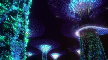 Singapur Körfezi yakınlarındaki Supertree Grove Marina Bay Sands Oteli 'nin yakınlarındaki bu muhteşem ağaç heykellerine ev sahipliği yapıyor. Her gece Supertrees güzel bir ışık gösterisiyle göz kamaştırıyor..
