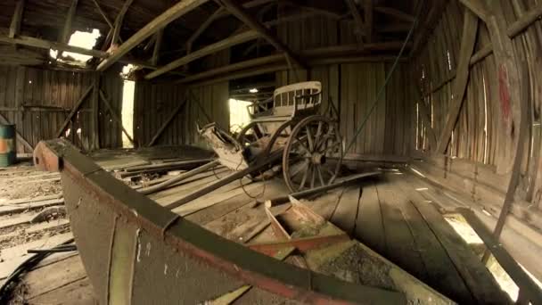 Creepy Abandoned Barn Part Small Forgotten Town Karlstad Sweden — Stock Video