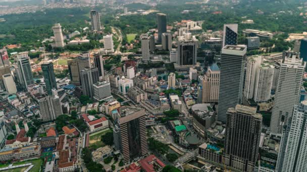 Kuala Lumpur Malezja Szczyci Się Błyszczącymi Drapaczami Chmur Architekturą Kolonialną — Wideo stockowe