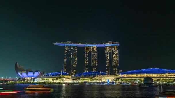 Supertree Grove Στους Κήπους Από Τον Κόλπο Της Σιγκαπούρης Φιλοξενεί — Αρχείο Βίντεο