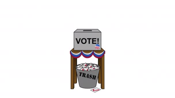 Usa Election Rigging Animation White — Stok Video
