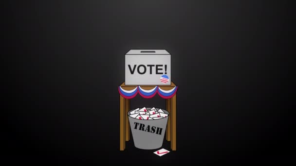 EUA Eleição Rigging Animação em Preto — Vídeo de Stock