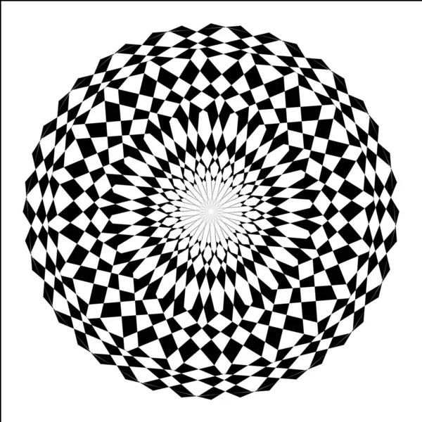 Çok renkli desenli parlak geometrik bir mandala. Simetrik tasarım enerji ve ahenk yayar, keskin açıları ve akış eğrilerini bir kaleydoskop renginde birleştirir..