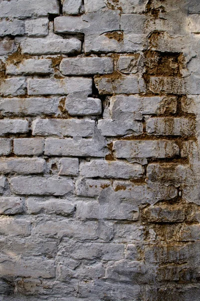 Stare Cegły Pęknięciem Tło — Zdjęcie stockowe