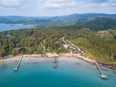 Havadan görünümü güzel tropikal Beach. Buna Ko Kut 