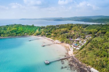 Havadan görünümü güzel tropikal Beach. Buna Ko Kut 