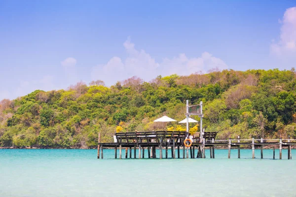 Puente Madera Muelle Fondo Del Mar — Foto de Stock