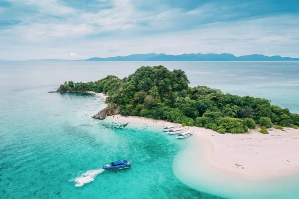 Aerial view of tropical beach Andaman Sea at Koh Khai near Koh L — Stock Fotó