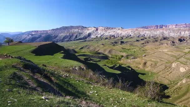 Horská Krajina Krásný Výhled Malebné Rokle Panorama Vysokými Horami Povahy — Stock video